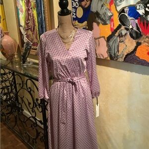 Biancoghlaccio long sleeve silky dress.